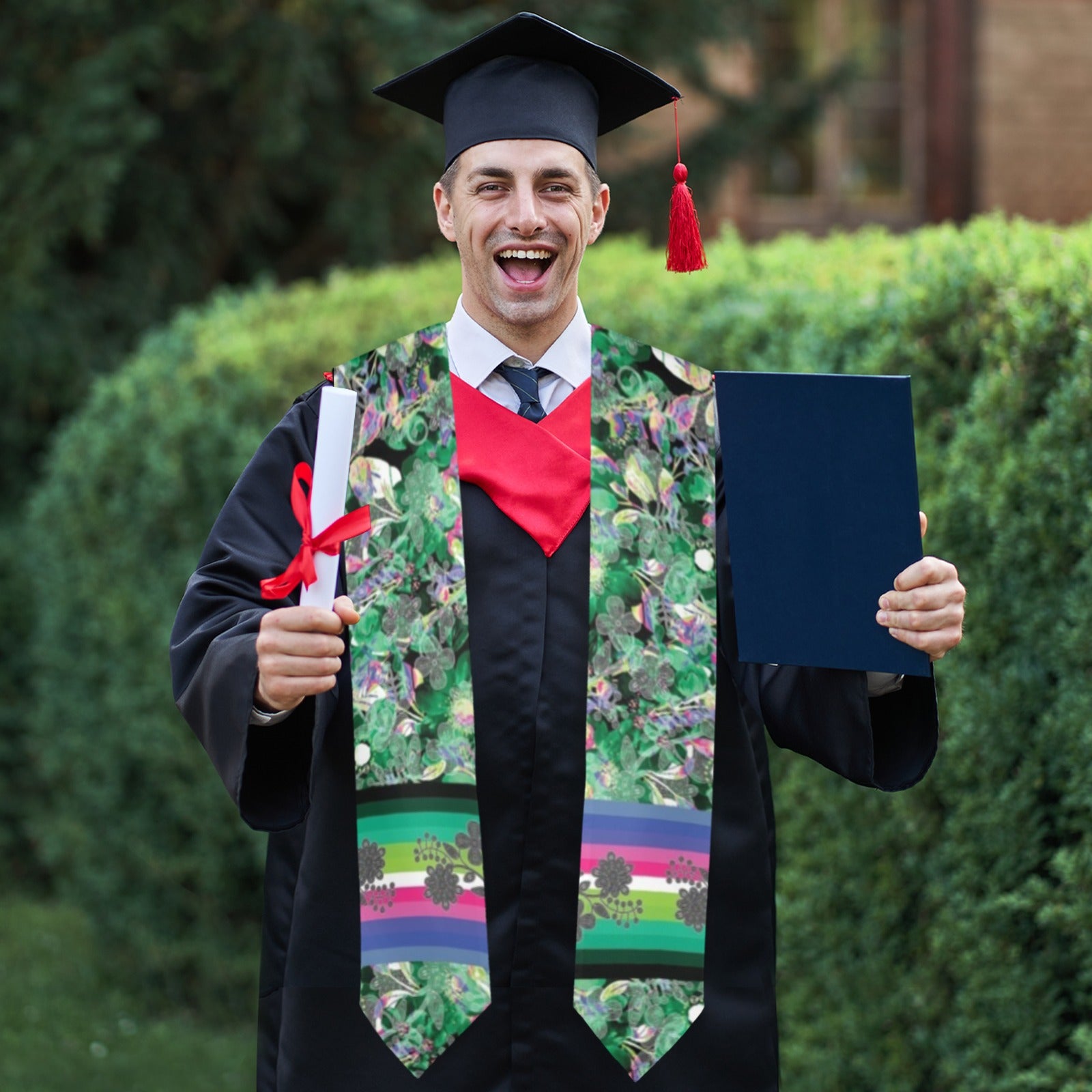 Culture in Nature Green Graduation Stole