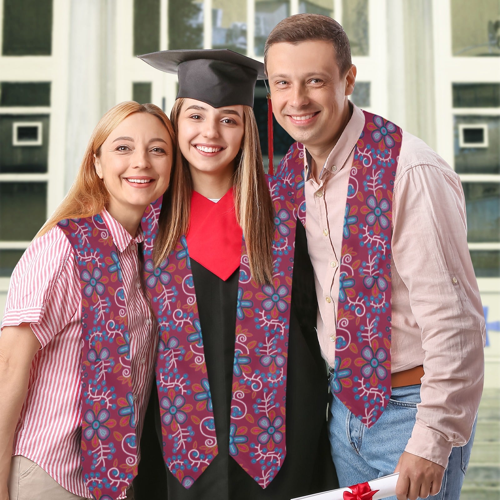 Cardinal Garden Graduation Stole