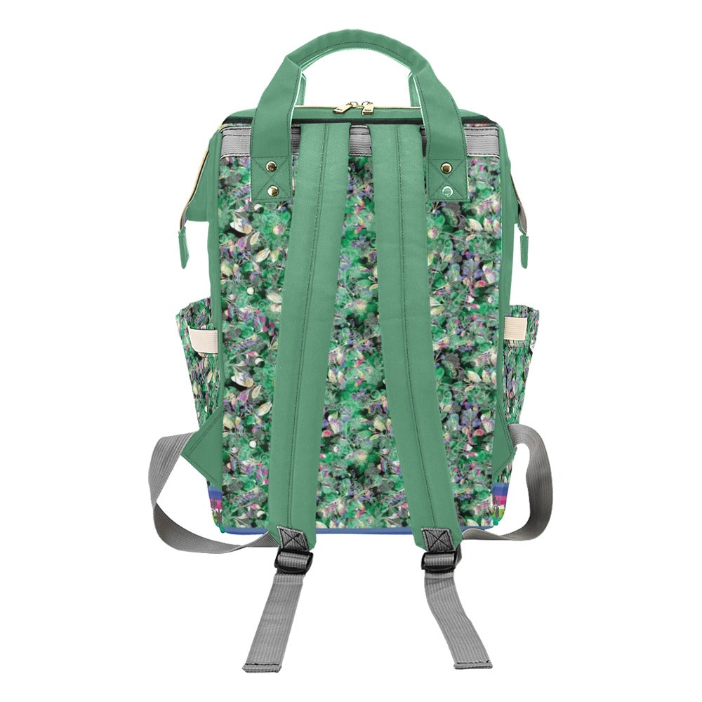 Culture in Nature Green Multi-Function Diaper Backpack/Diaper Bag