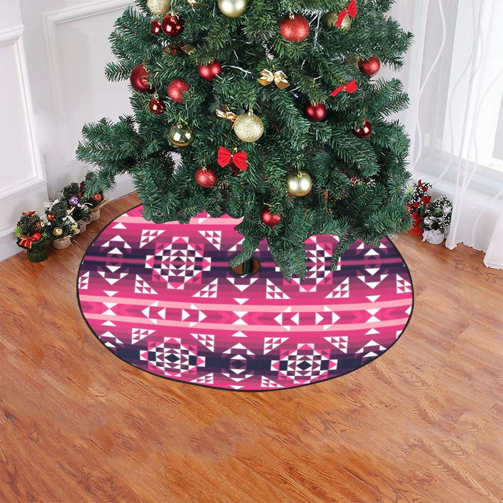Royal Airspace Red Christmas Tree Skirt 47" x 47"