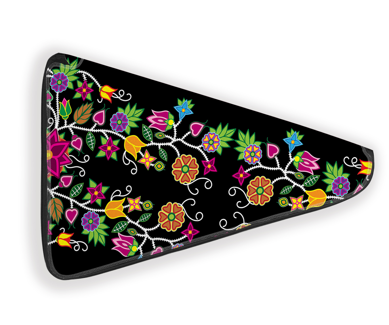 27 Inch Fan Case - Floral Beadwork 01