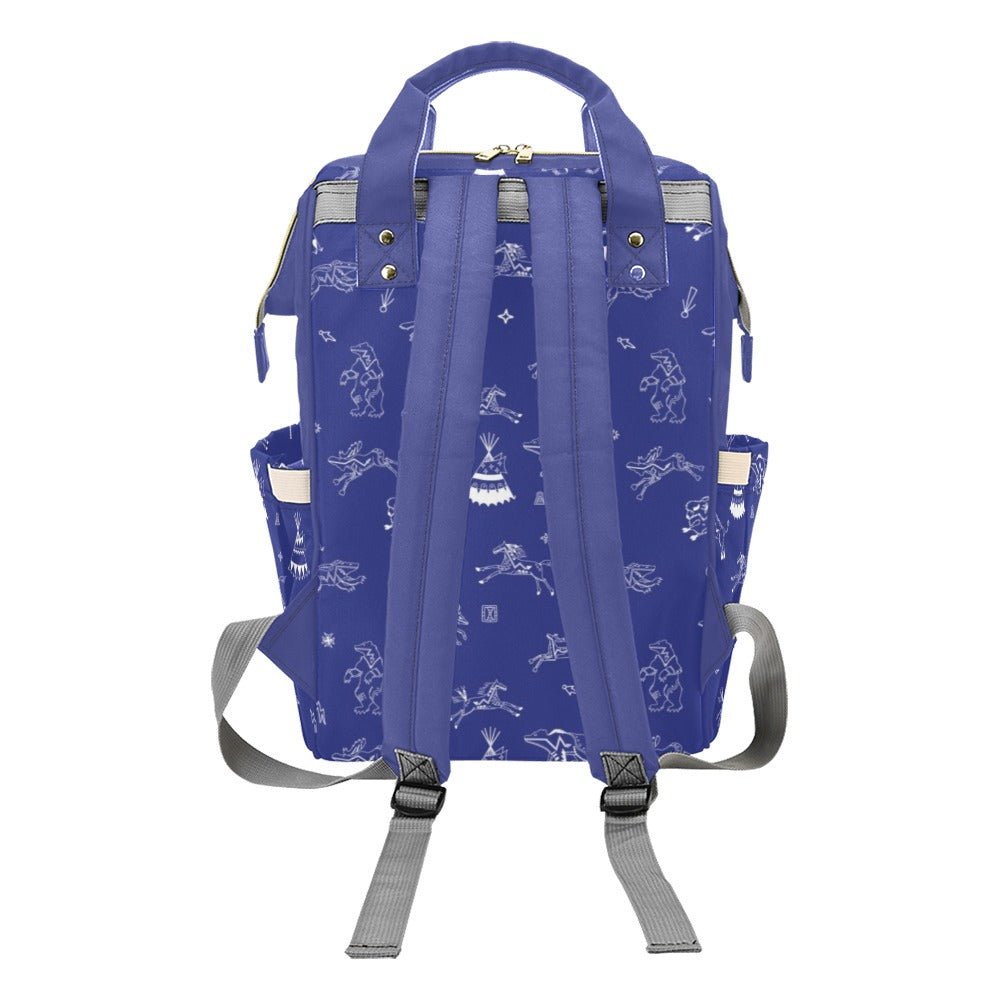 Ledger Dables Blue Multi-Function Diaper Backpack/Diaper Bag