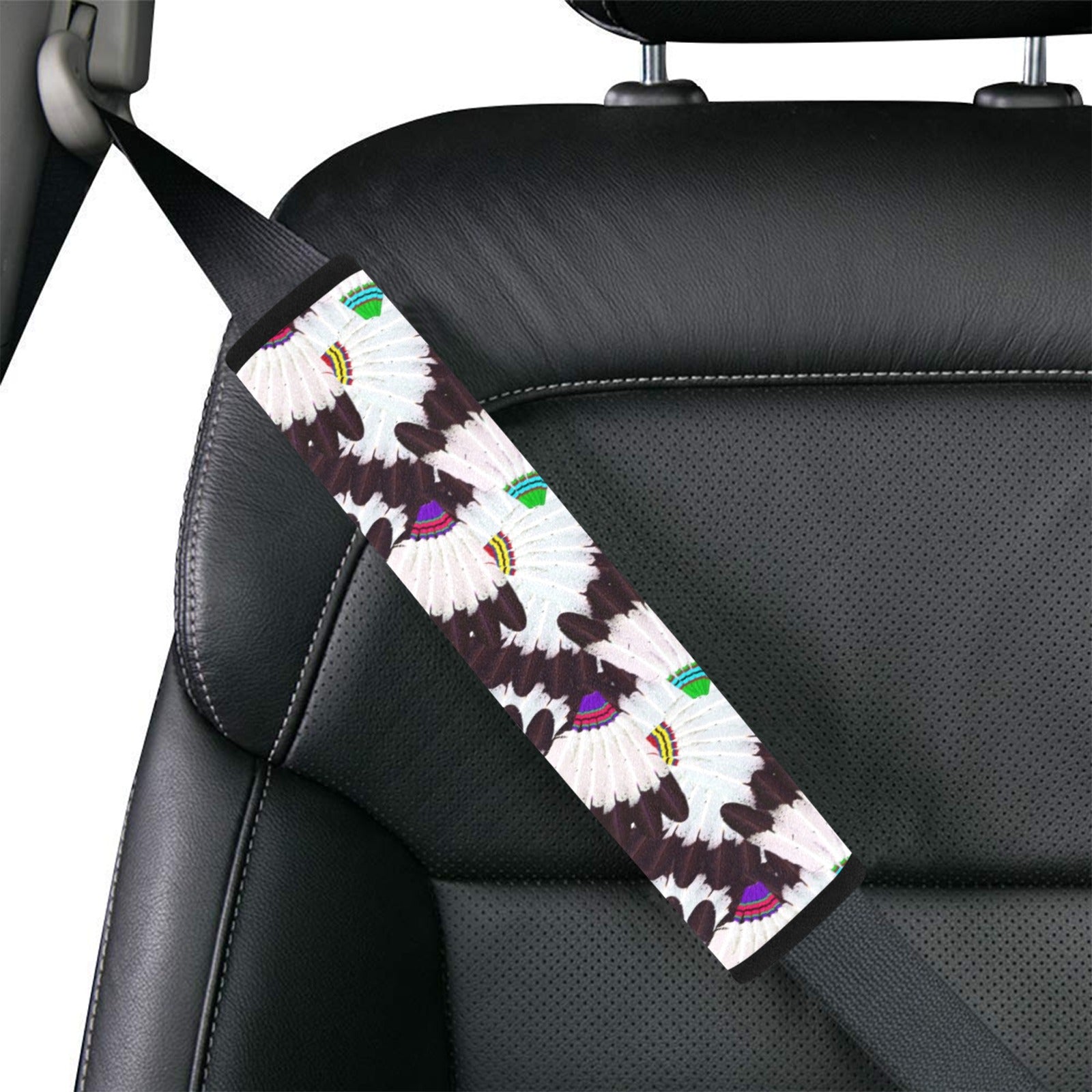 Eagle Feather Fans Car Seat Belt Cover 7''x12.6'' (Pack of 2)