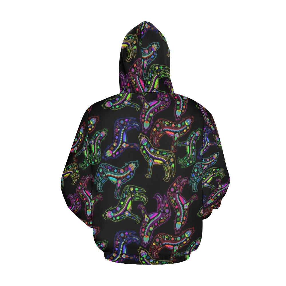 Floral Wolves Hoodie for Men (USA Size)