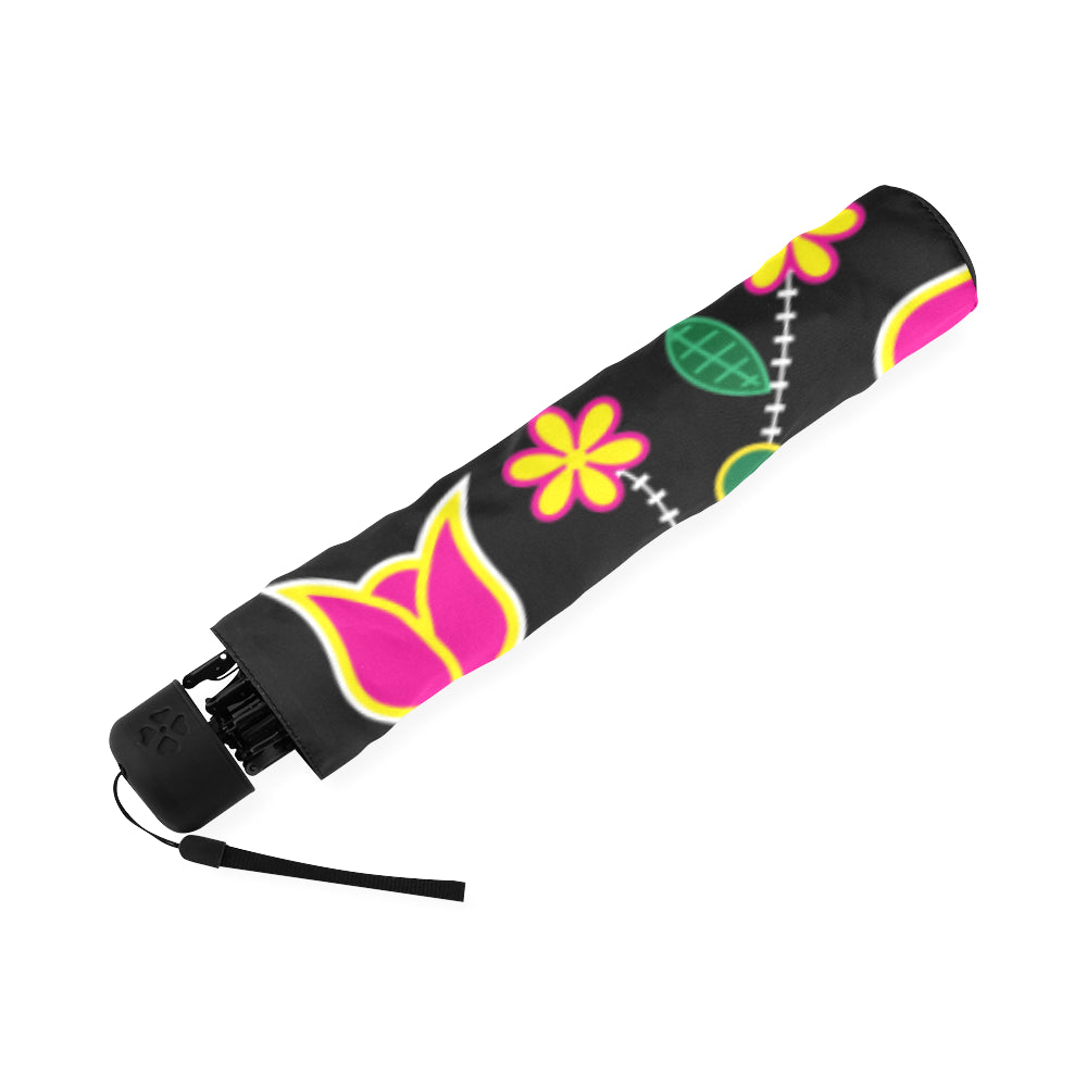 Floral Bearpaw Sunset and Yellow Foldable Umbrella