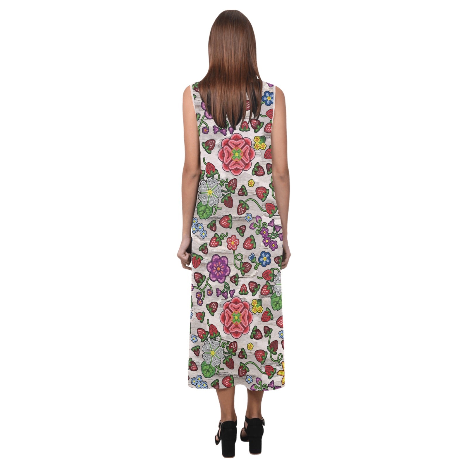 Berry Pop Bright Birch Phaedra Sleeveless Open Fork Long Dress