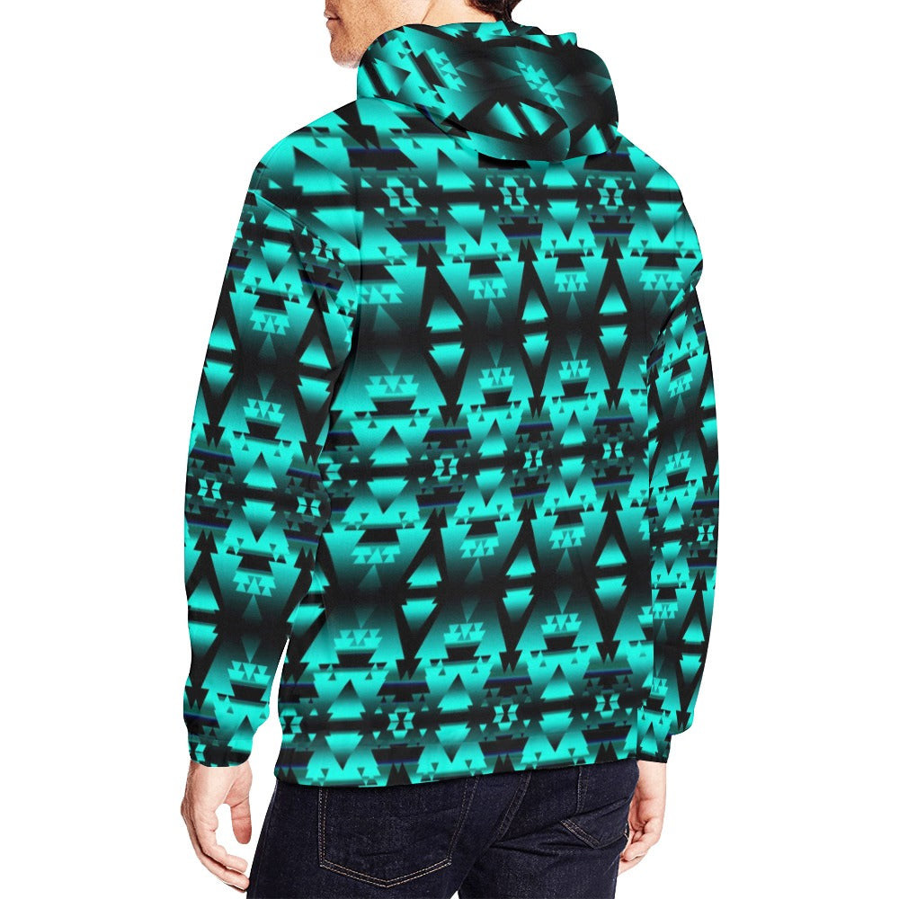 Dark Teal Winter Camp Hoodie for Men (USA Size)