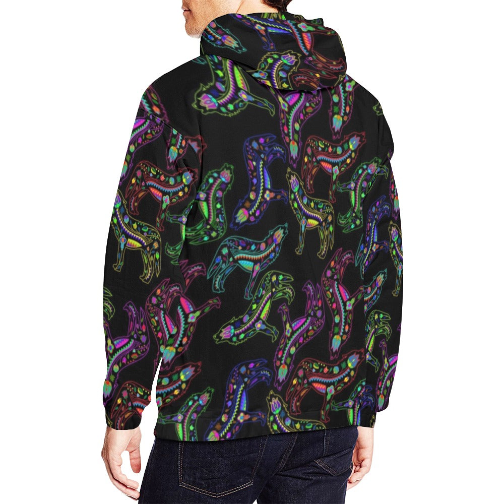 Floral Wolves Hoodie for Men (USA Size)
