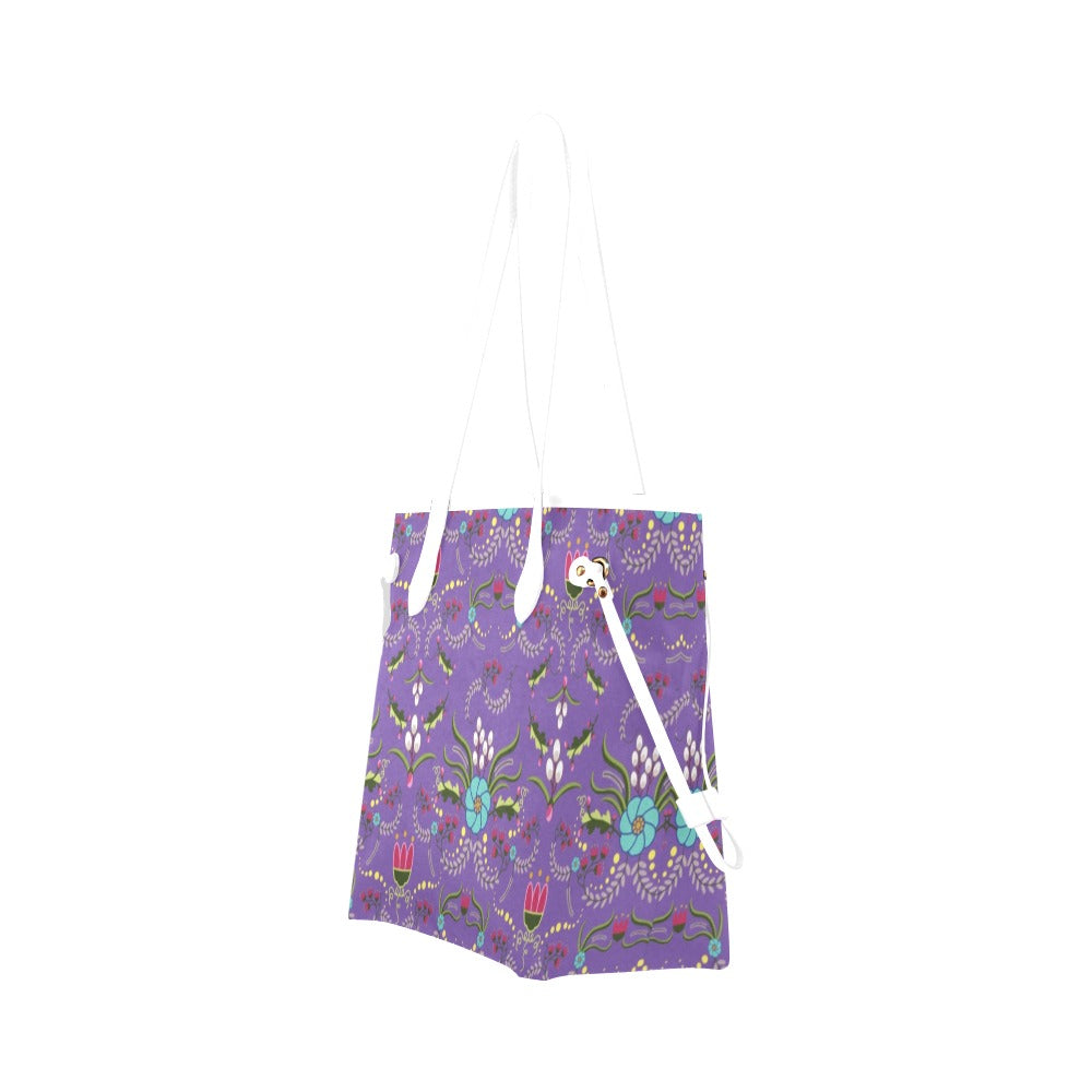 First Bloom Royal Clover Canvas Tote Bag