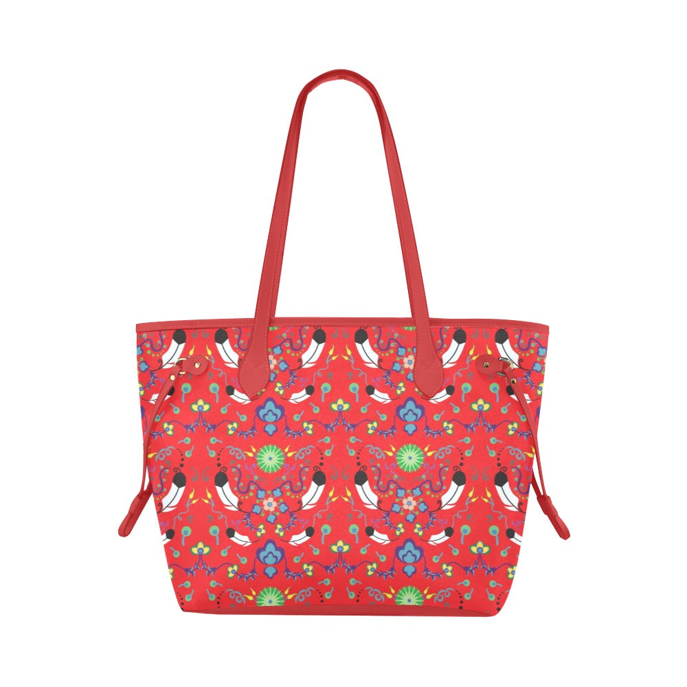 New Growth Vermillion Clover Canvas Tote Bag