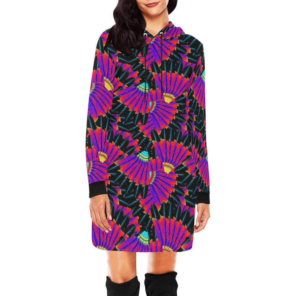 Eagle Feather Remix Hoodie Dress