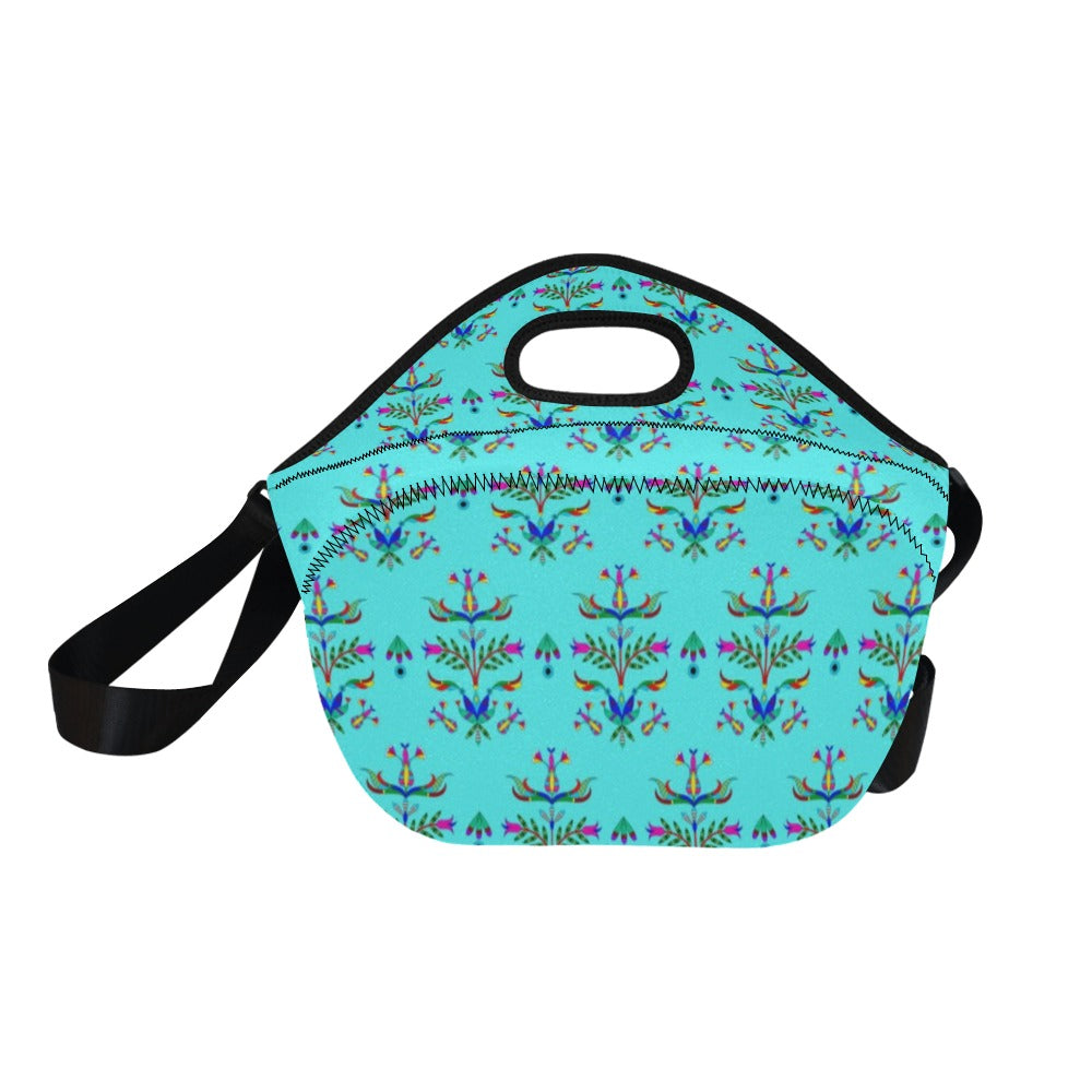 Dakota Damask Turquoise Neoprene Lunch Bag/Large