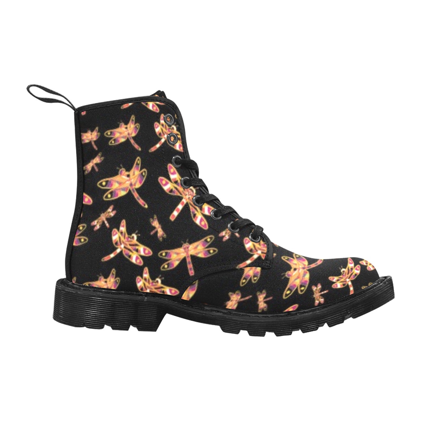 Gathering Yellow Black Boots for Women (Black)