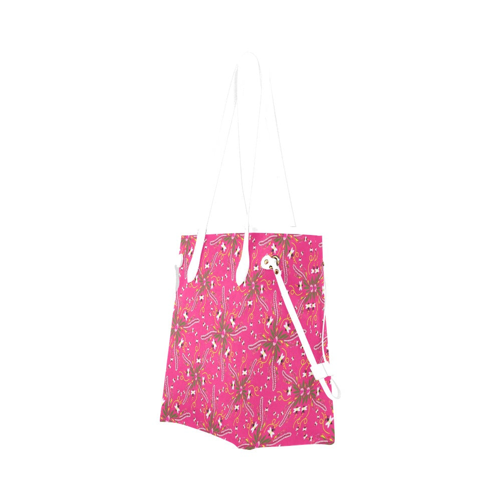 Willow Bee Bubblegum Clover Canvas Tote Bag