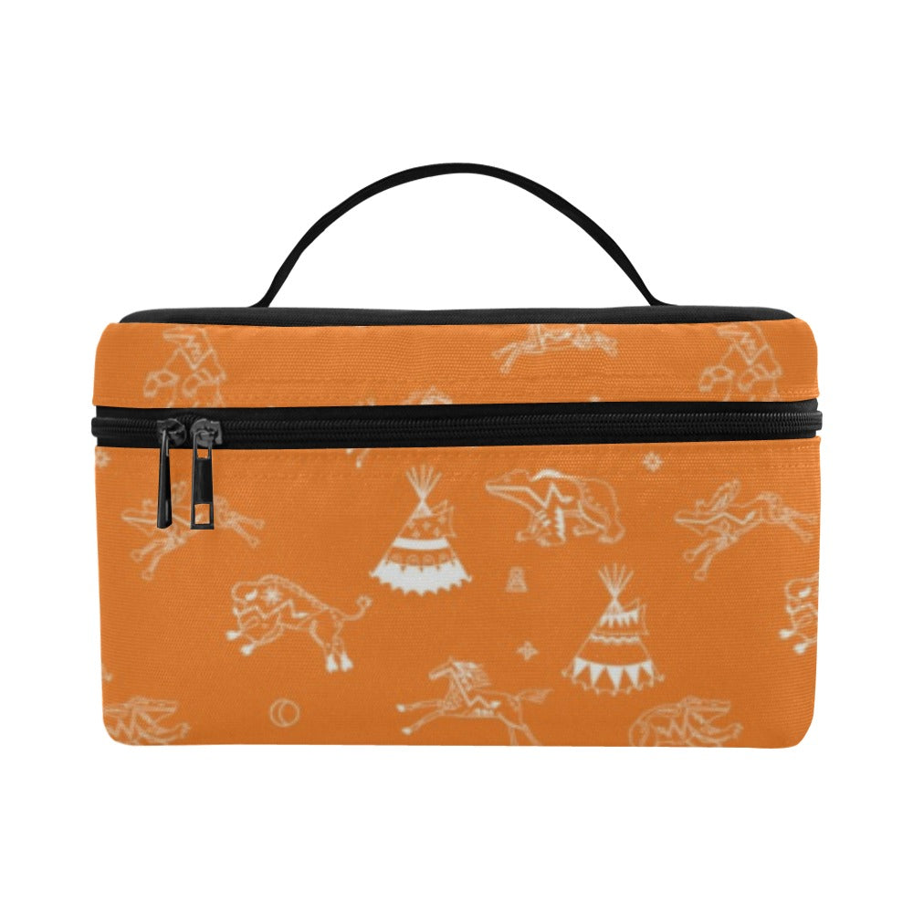 Ledger Dabbles Orange Cosmetic Bag/Large