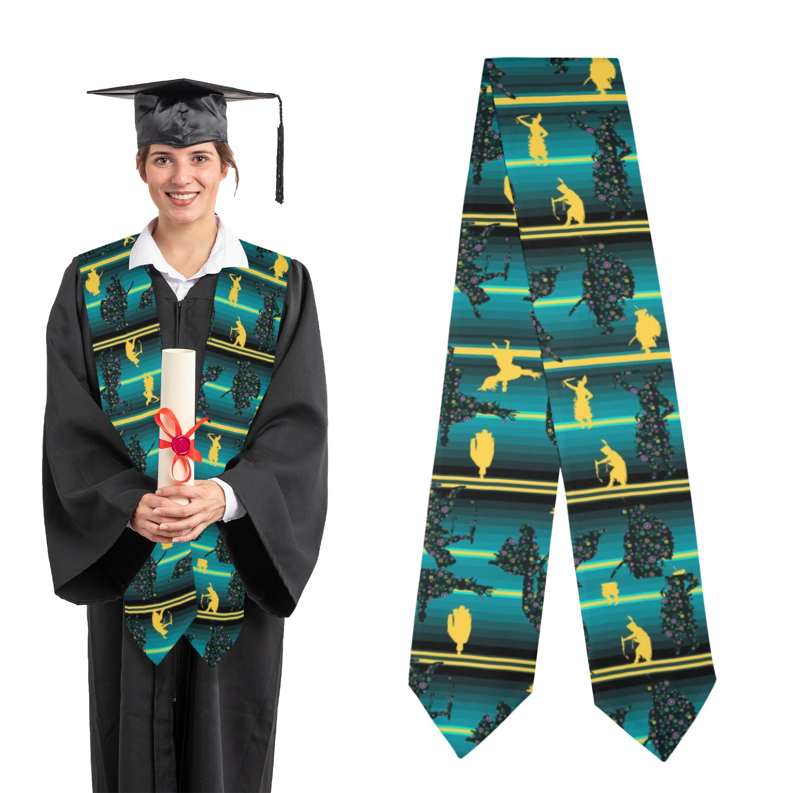 Dancers Inspire Green Graduation Stole