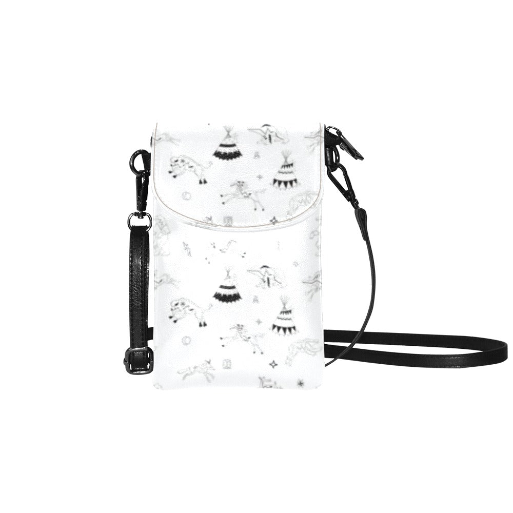 Ledger Dables White Small Cell Phone Purse