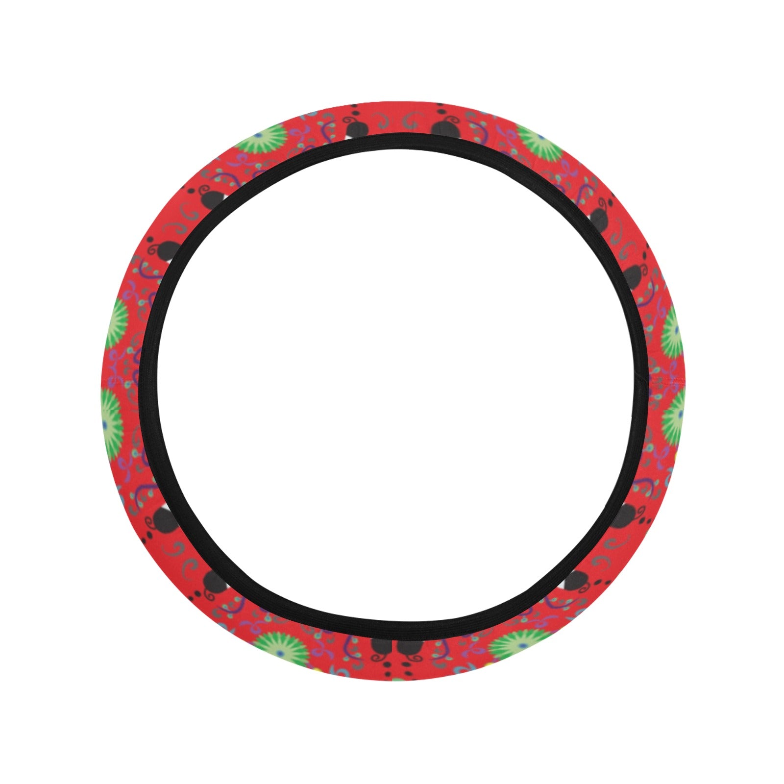 New Growth Vermillion Steering Wheel Cover with Elastic Edge