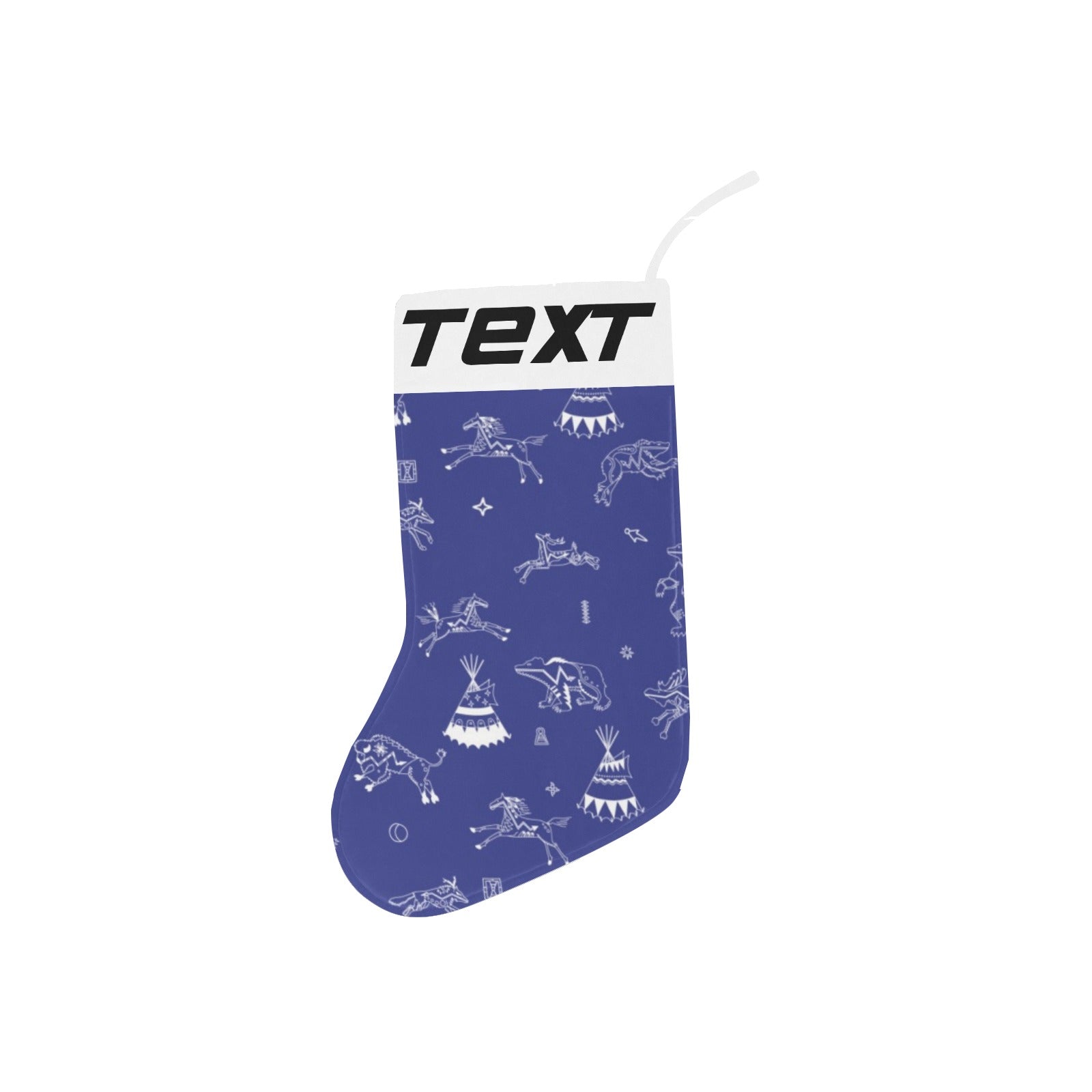 Ledger Dables Blue Christmas Stocking (Custom Text on The Top)