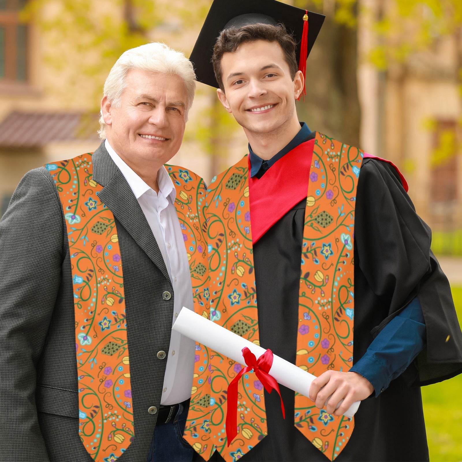 Fresh Fleur Carrot Graduation Stole