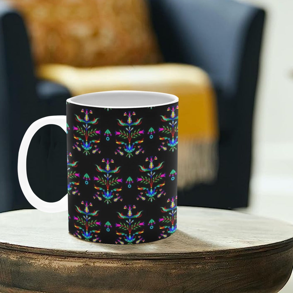 Dakota Damask Black White Mug(11OZ)