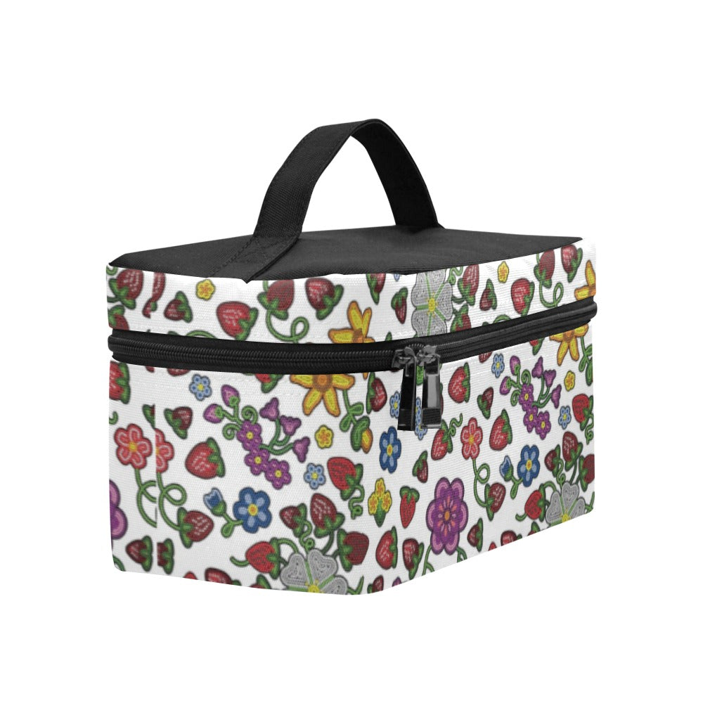 Berry Pop White Cosmetic Bag/Large