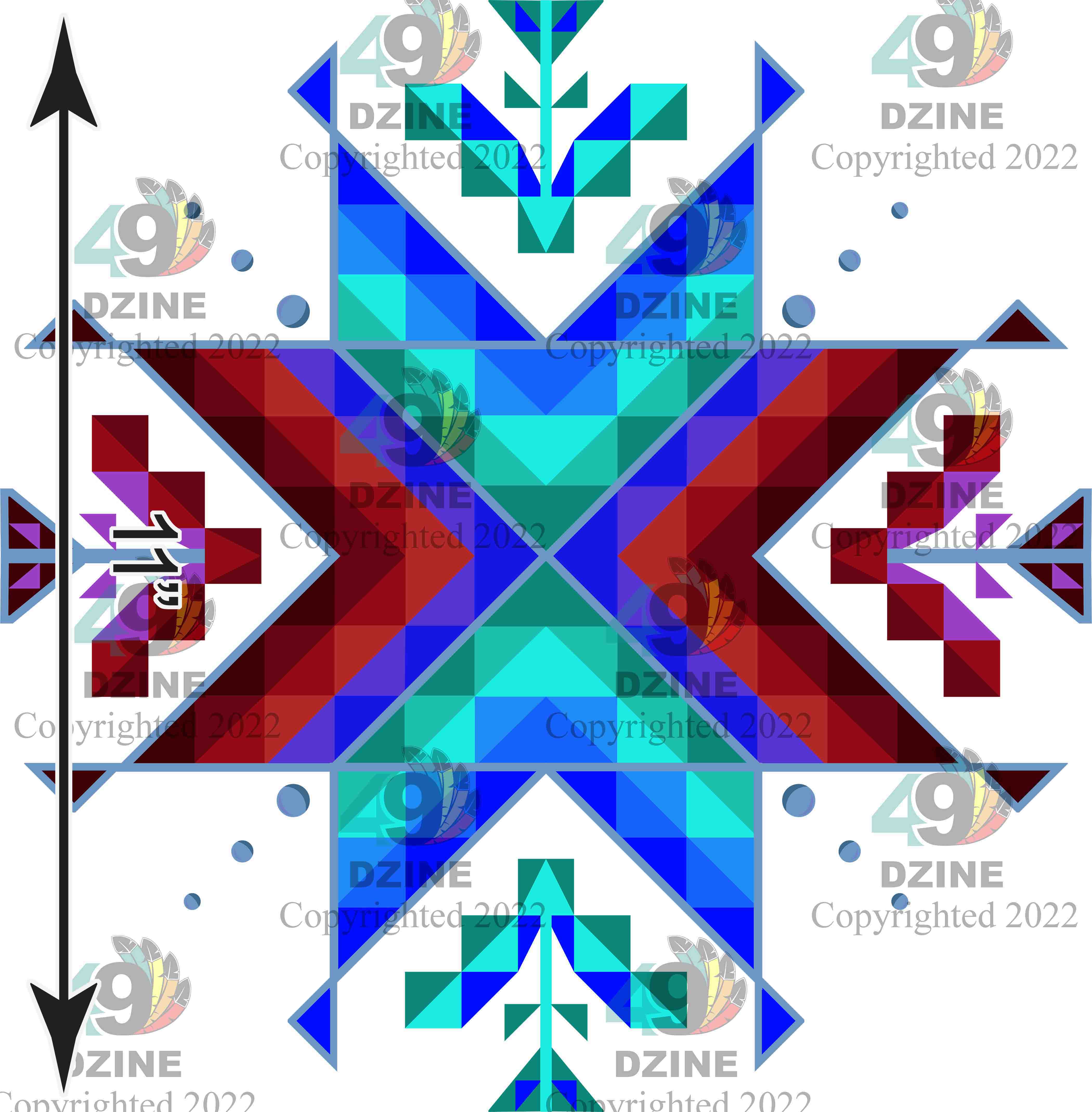 11-inch Geometric Transfer Dream of the Ancestors Transfers 49 Dzine 