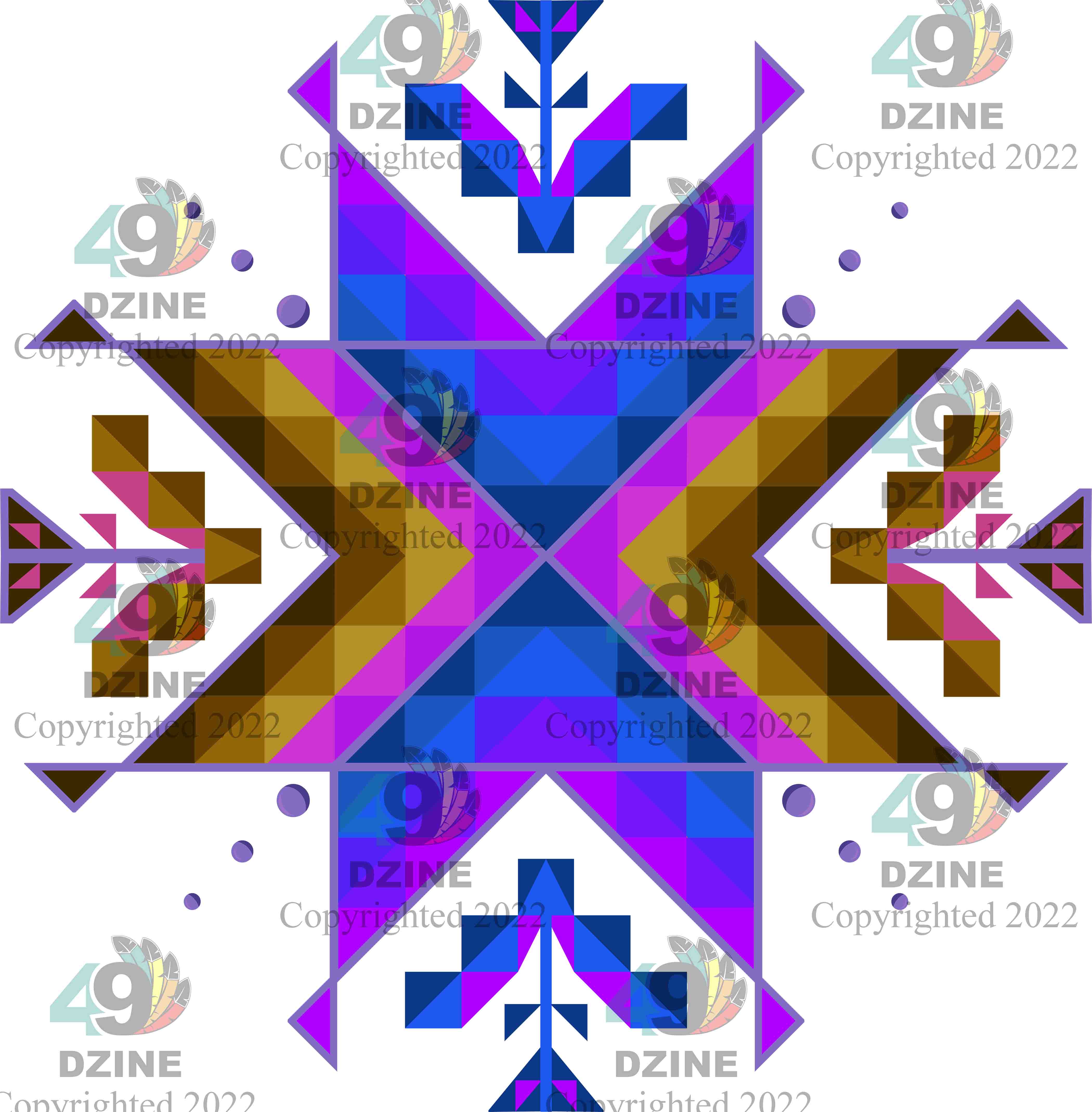 11-inch Geometric Transfer Dream of the Ancestors Transfers 49 Dzine Dream of the Ancestors Orchid 