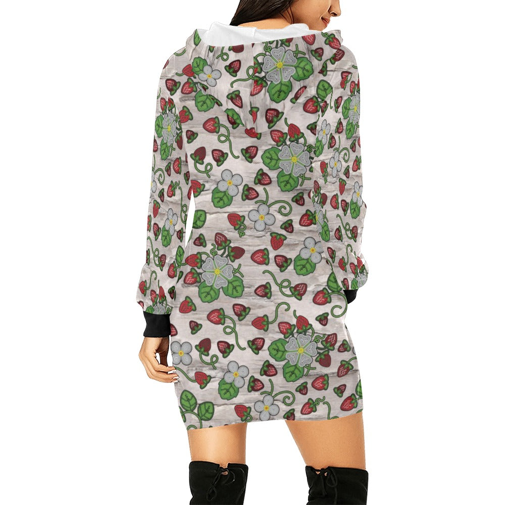 Strawberry Dreams Bright Birch Hoodie Dress