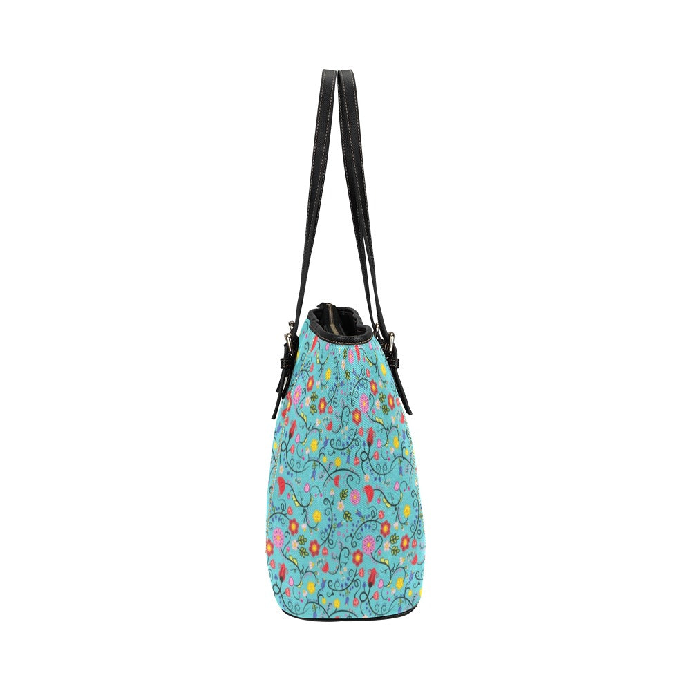 Nipin Blossom Sky Leather Tote Bag/Large