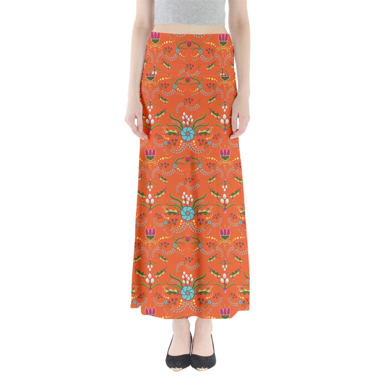 First Bloom Carrots Full Length Maxi Skirt