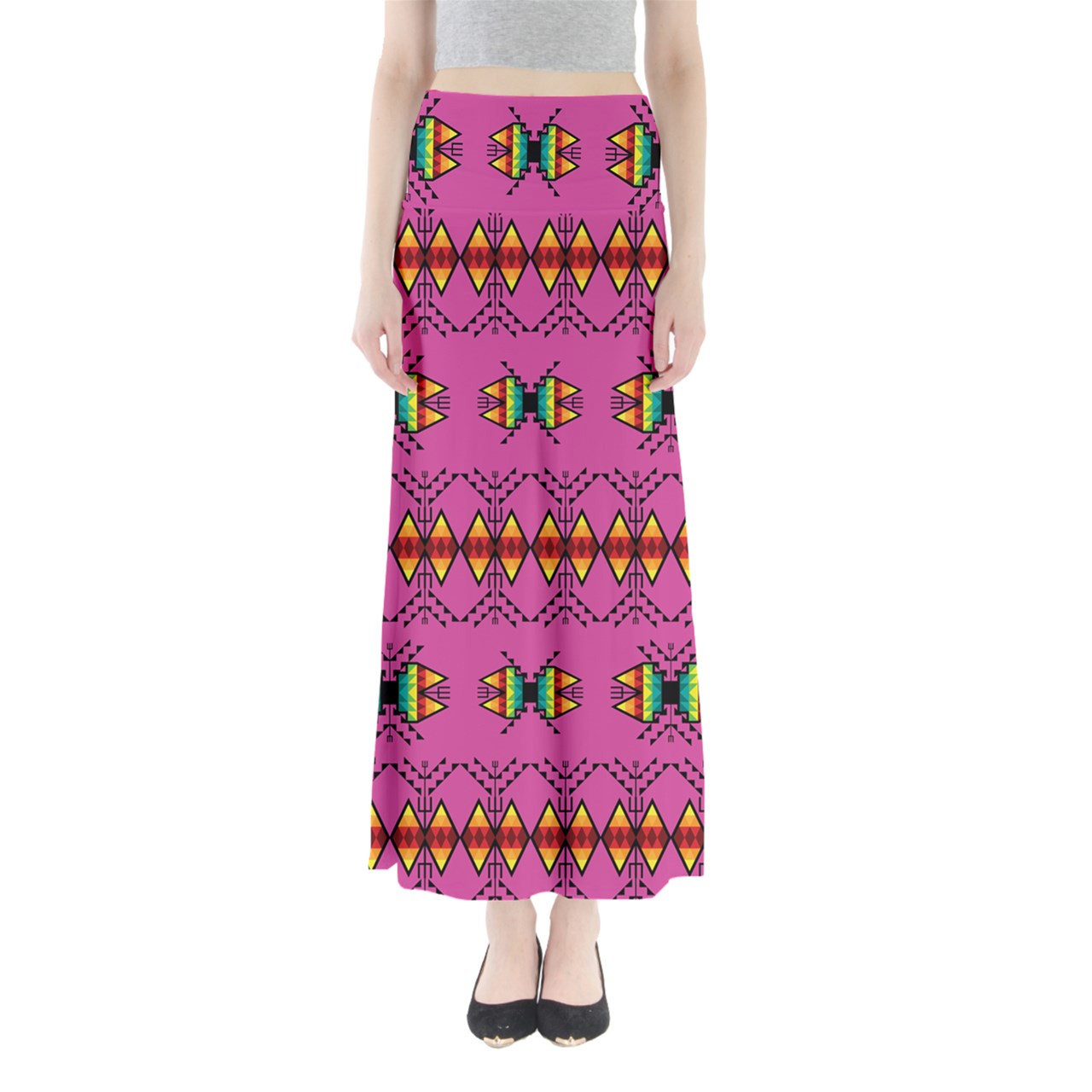 Sacred Trust Pink Full Length Maxi Skirt