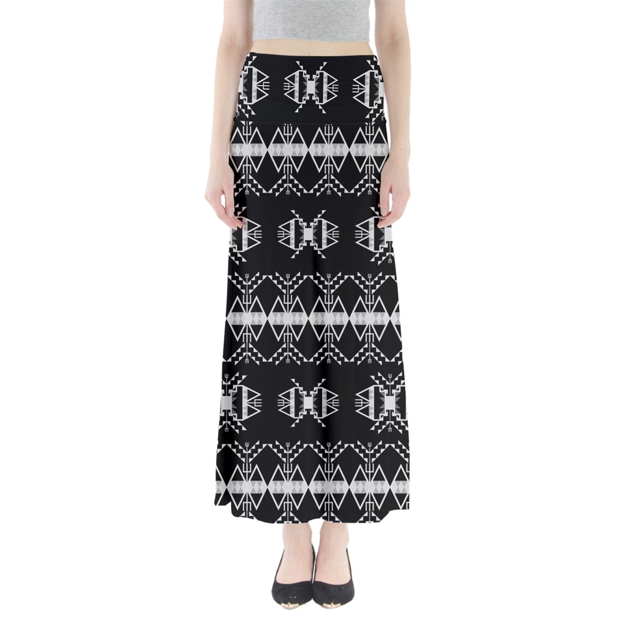 Sacred Trust Black Full Length Maxi Skirt