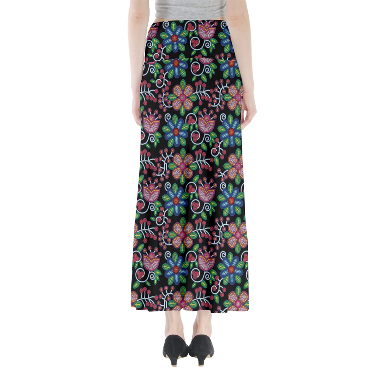 Midnight Garden Full Length Maxi Skirt