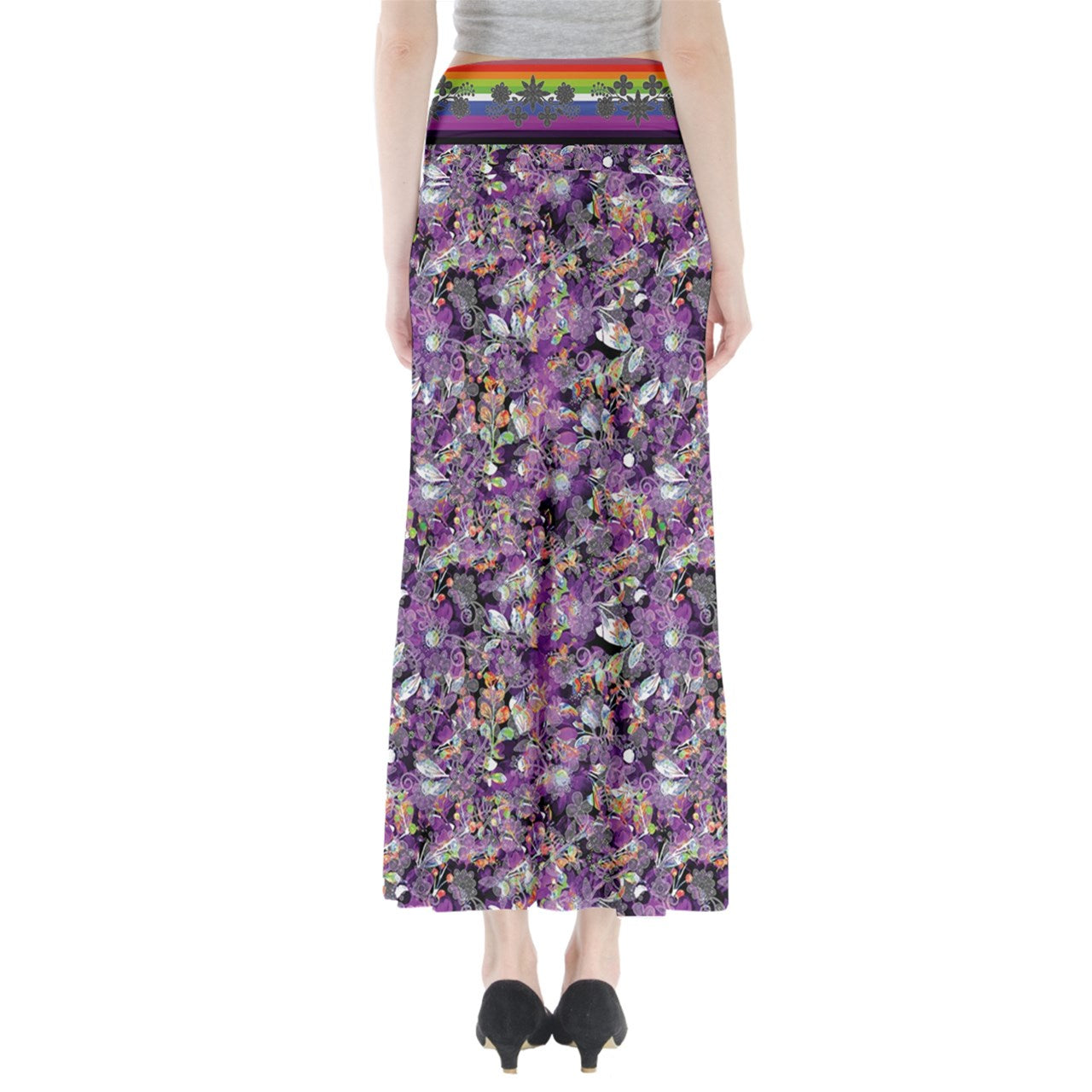 Culture in Nature Purple Full Length Maxi Skirt