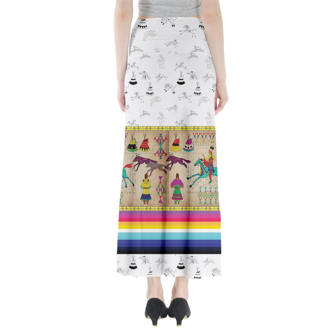 Ledger Village Clay Full Length Maxi Skirt