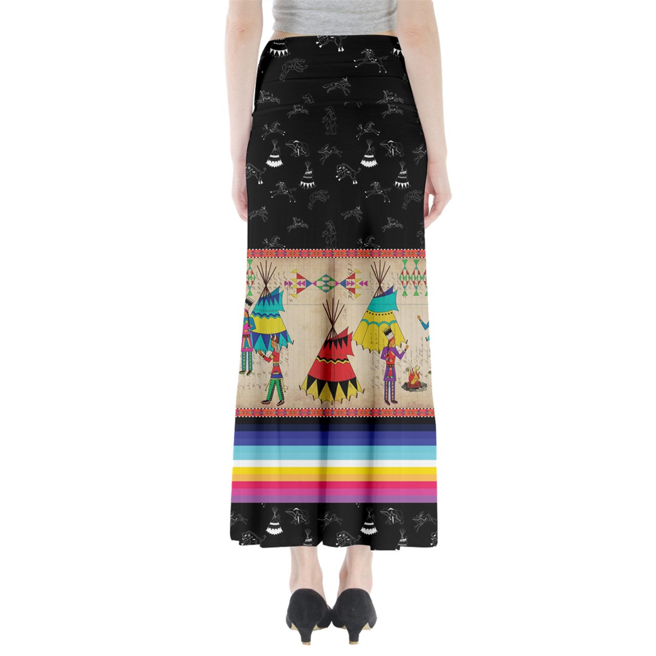 Ledger Chiefs Midnight Full Length Maxi Skirt