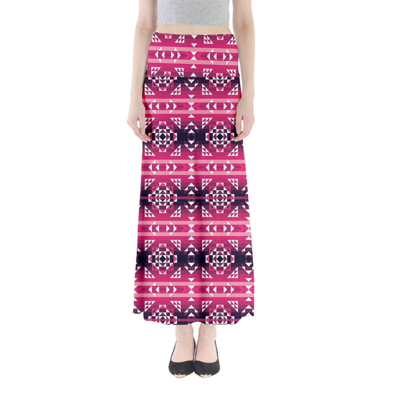 Royal Airspace Red Full Length Maxi Skirt