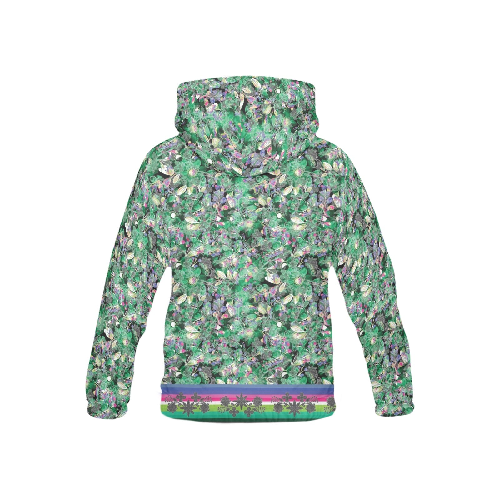Culture in Nature Green Hoodie for Kid (USA Size) (Model H13)
