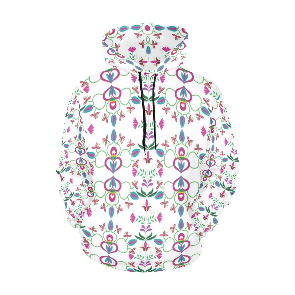 Quilled Divine White Hoodie for Women (USA Size)