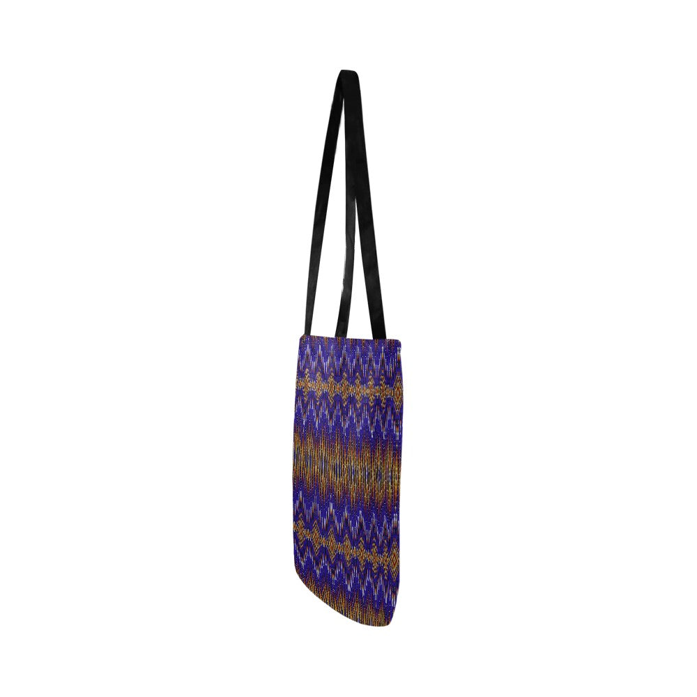 Fire Feather Blue Reusable Shopping Bag (Two sides)