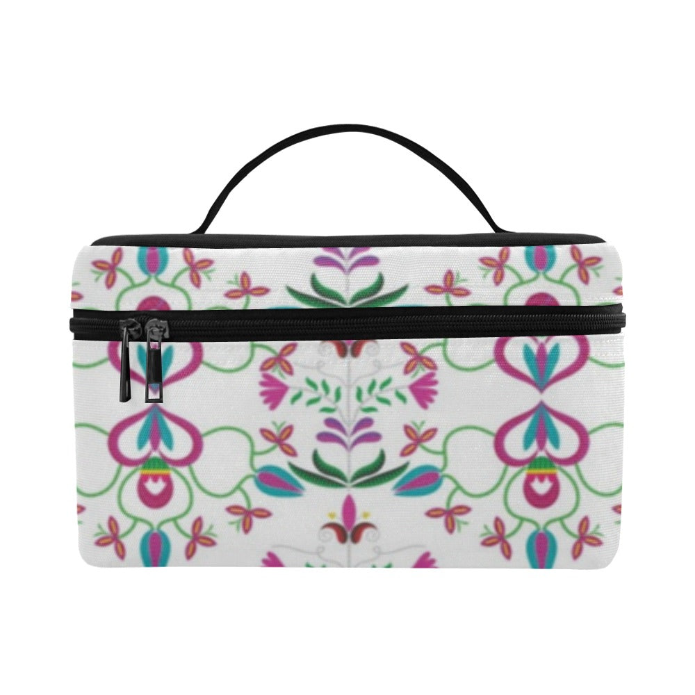 Quilled Divine White Cosmetic Bag/Large