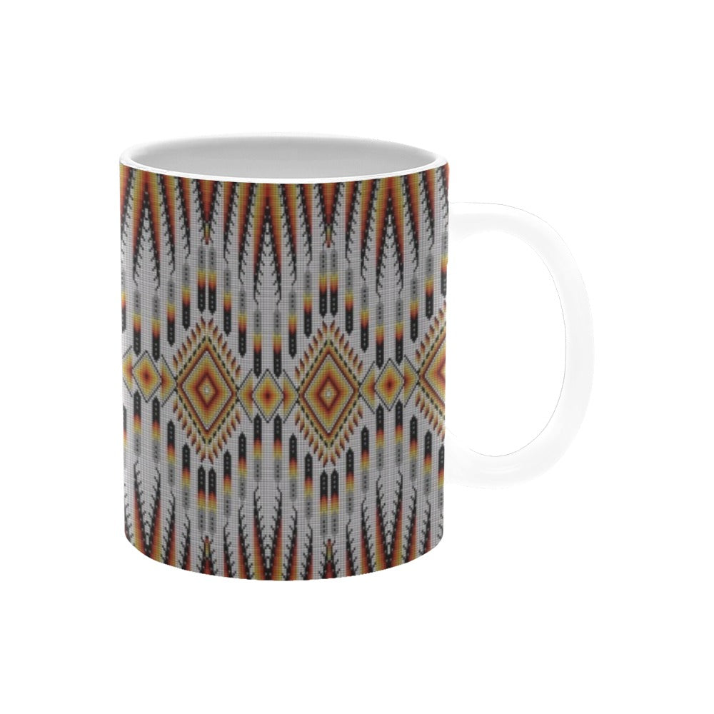 Fire Feather White White Mug(11OZ)