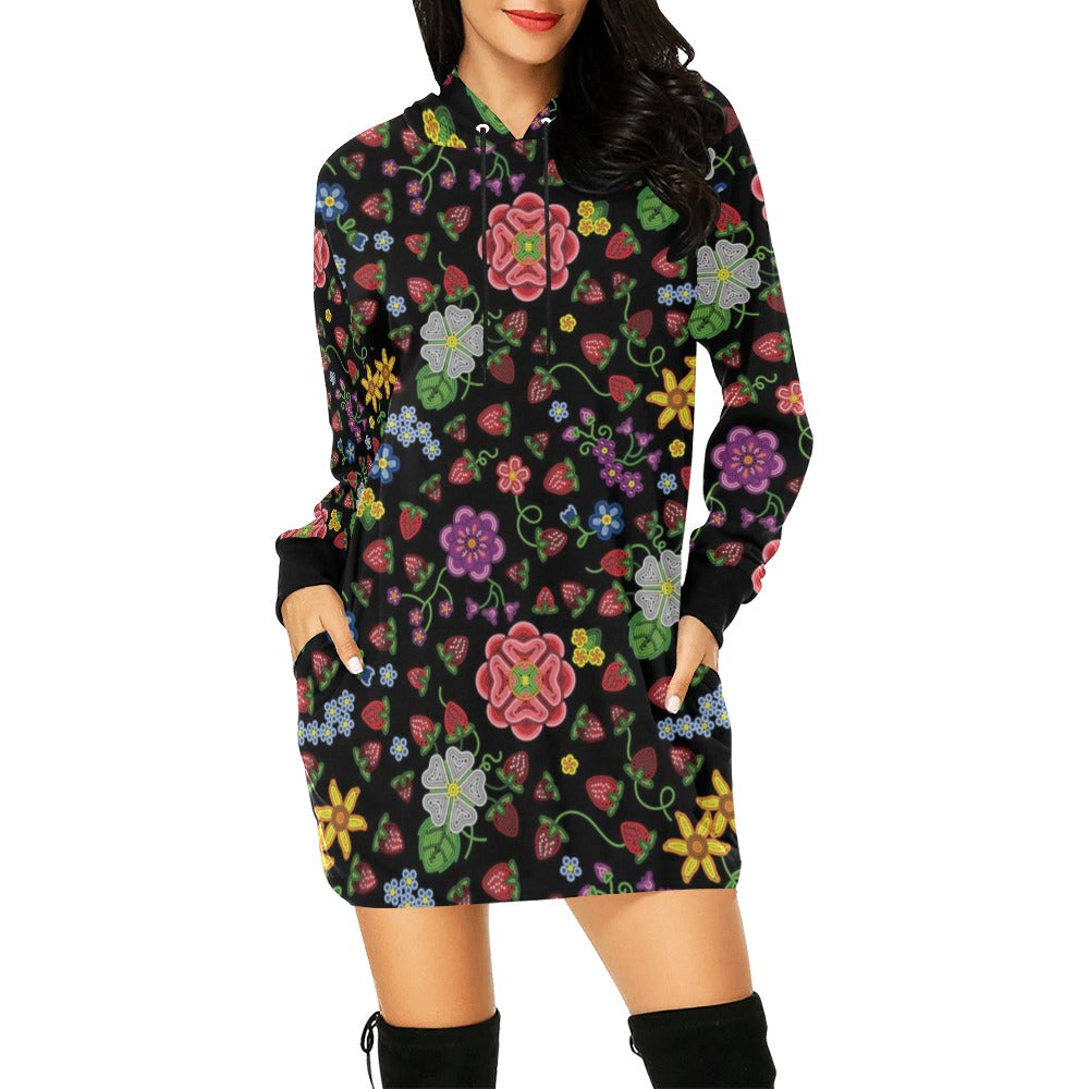 Berry Pop Midnight Hoodie Dress