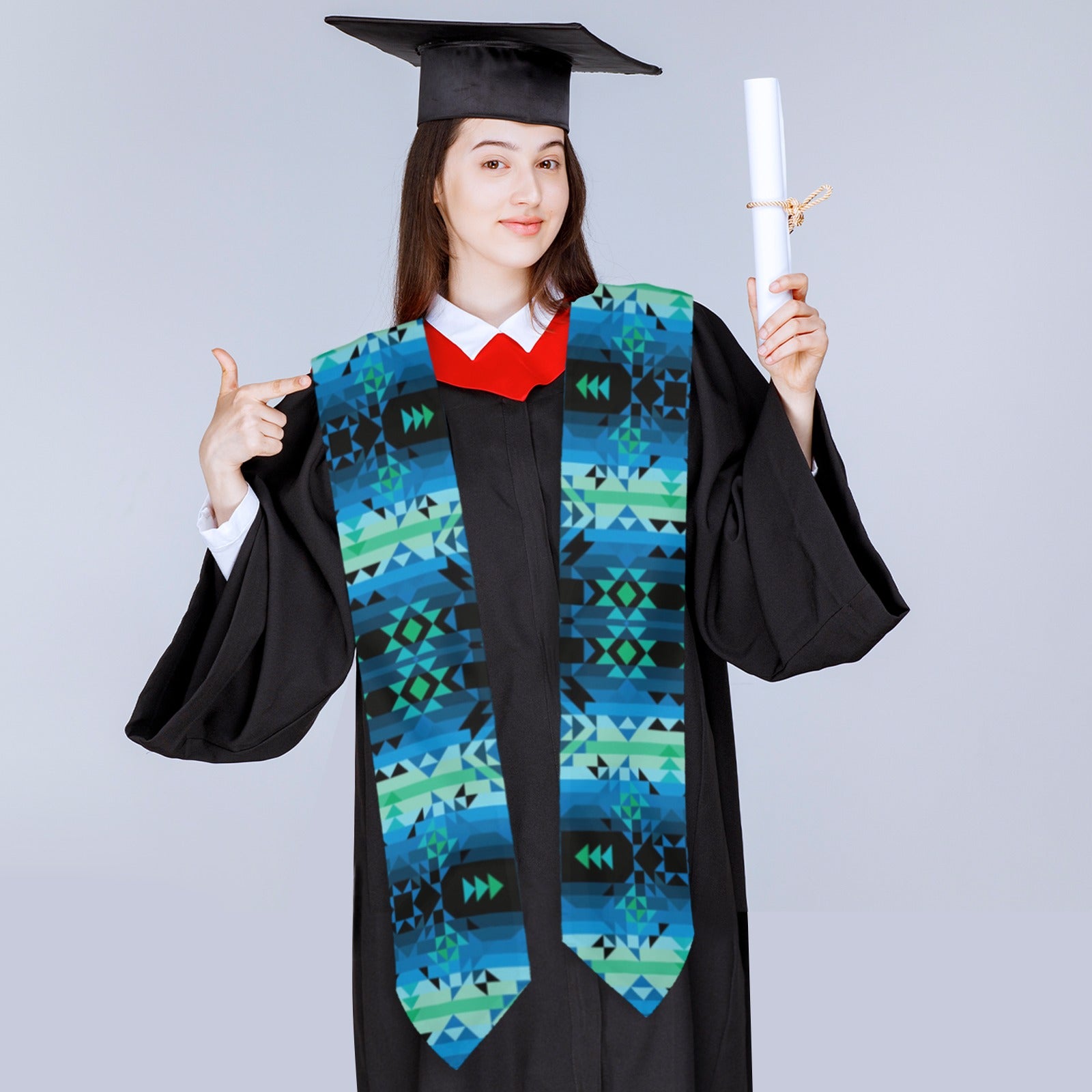 Green Star Graduation Stole