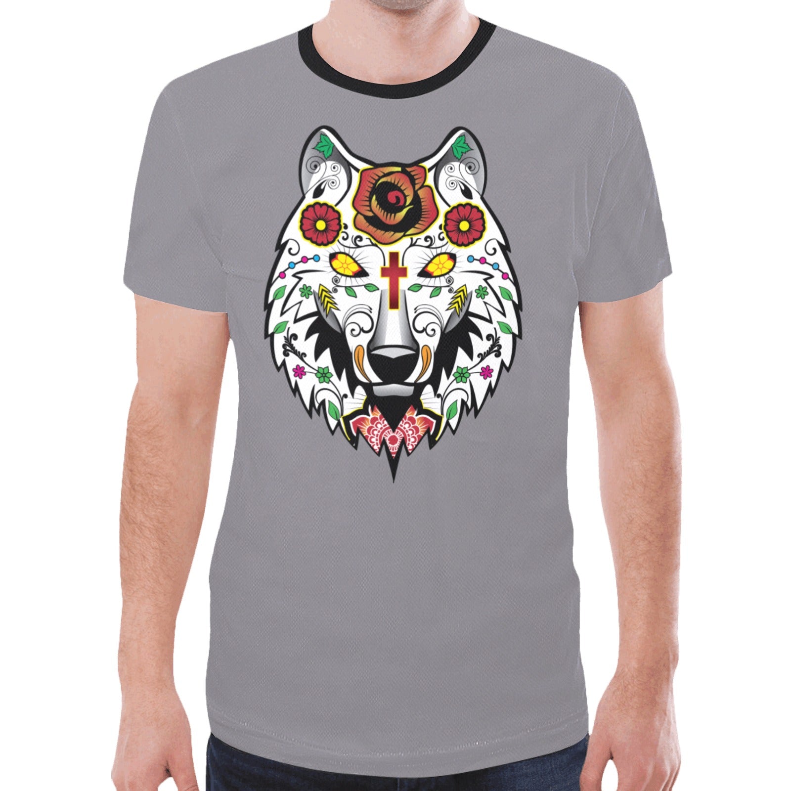 Wolf Spirit Guide (Dark Gray) T-shirt for Men