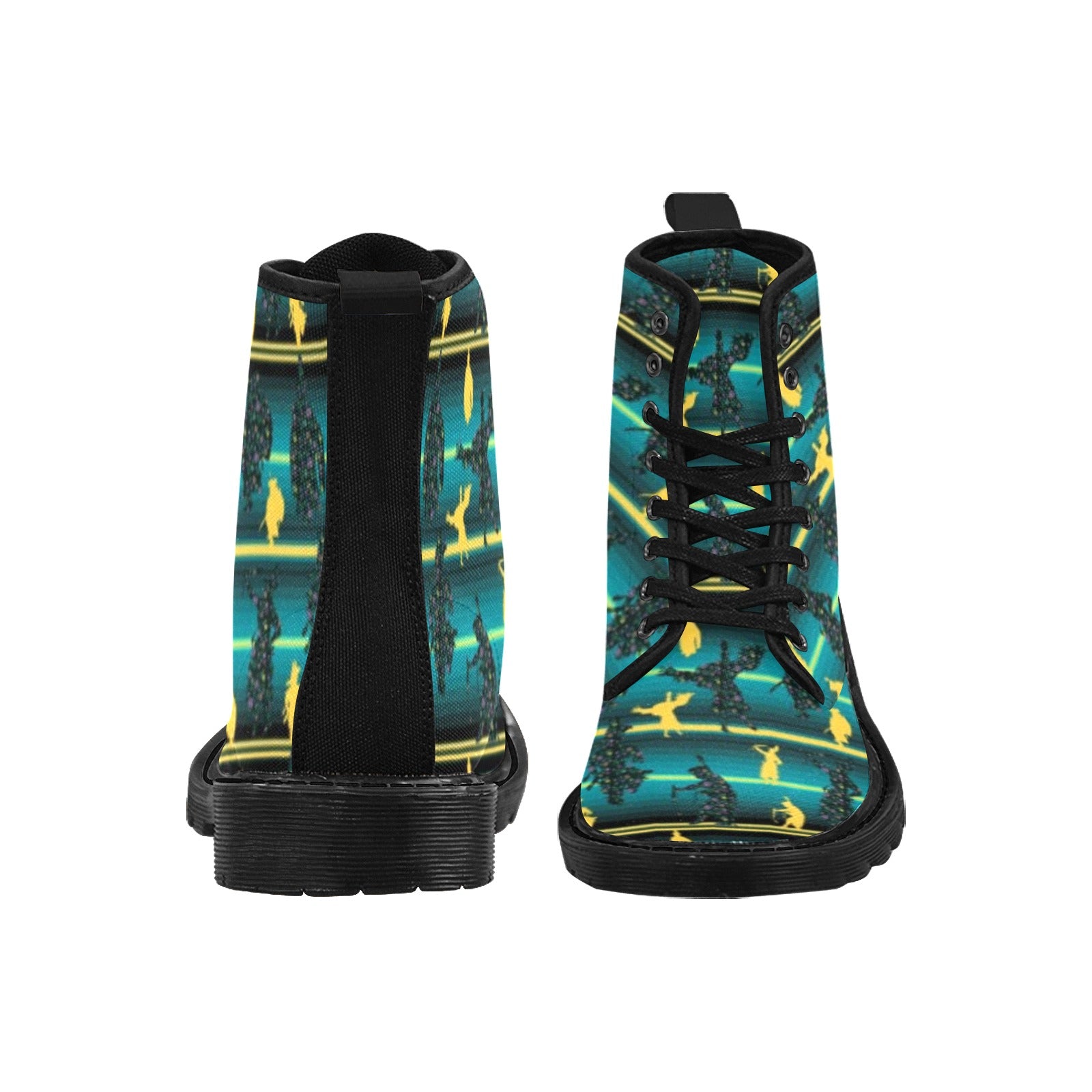 Dancers Inspire Green Boots for Women (Black)