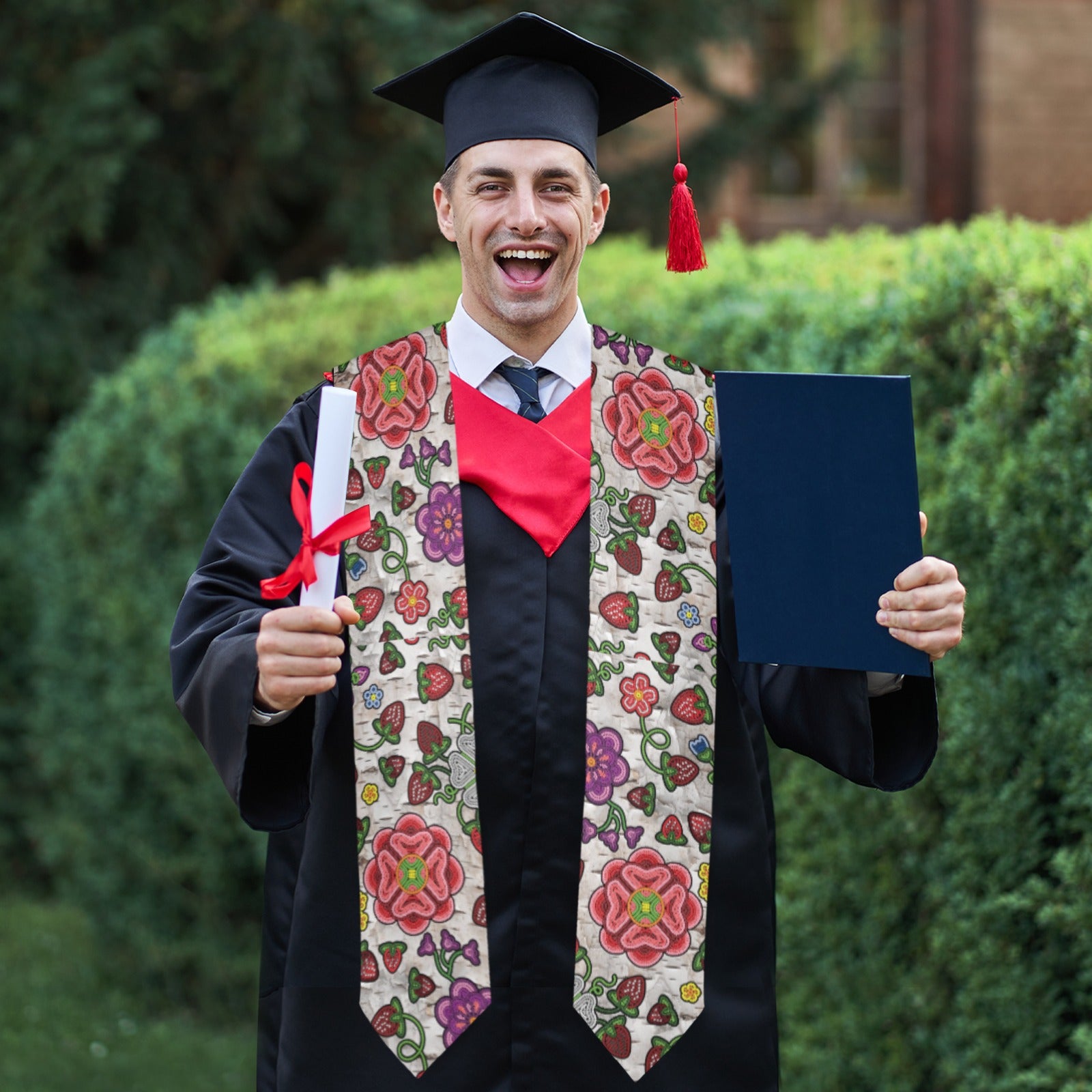 Berry Pop Br Bark Graduation Stole