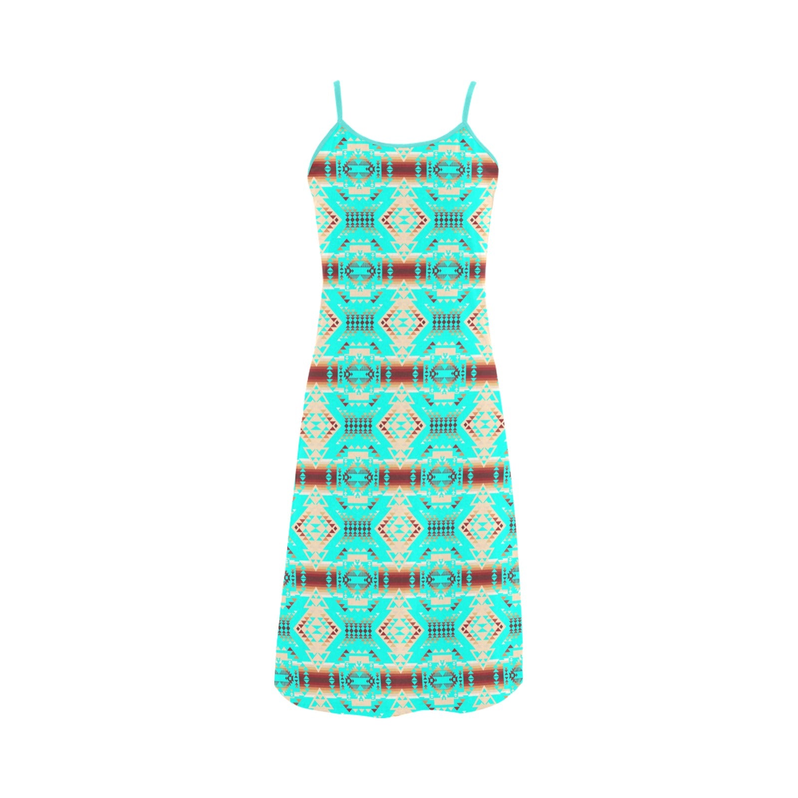 Gathering Earth Turquoise Alcestis Slip Dress (Model D05)