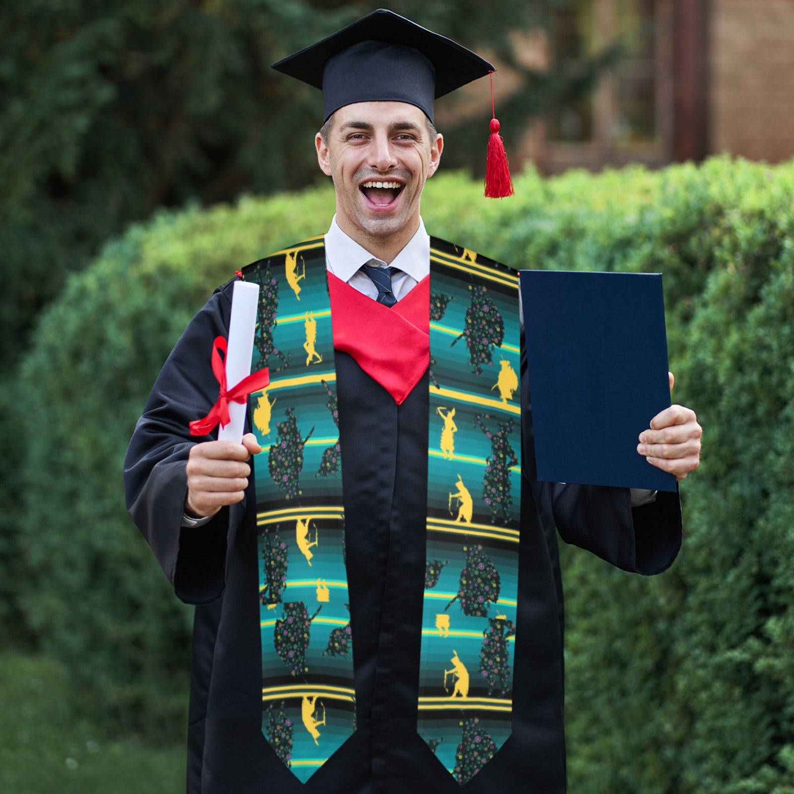 Dancers Inspire Green Graduation Stole